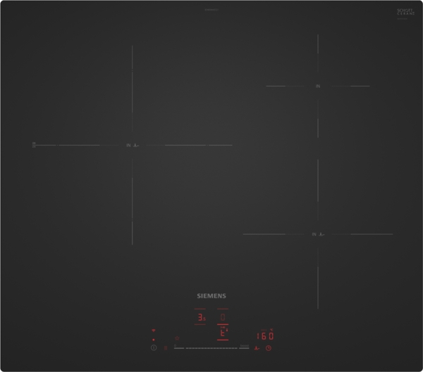 Siemens EH61AHCC1E, placa de inducción, 60 cm, acabado negro mate,