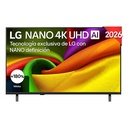 LG 55NU850B6LA, TV LED, UHD 4K, Procesador Inteligente α7 AI Processor 4K Gen9, Tecnologia NANO, Smart TV Web OS