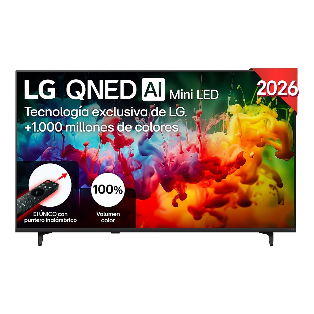 LG 50QNED72B6B, TV QNED Mini LED, UHD 4K, Procesador Inteligente α7 AI Processor 4K Gen9, Tecnologia Nano, Smart TV Web OS