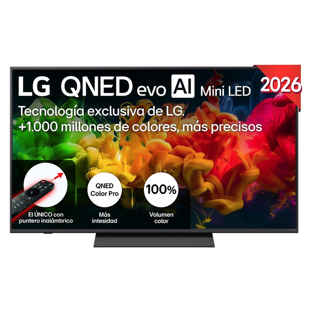 LG 55QNED81B6A, TV QNED Mini LED, UHD 4K, Procesador Inteligente α7 AI Processor 4K Gen9, Tecnologia Nano, Smart TV Web OS, Tecnologia EVO