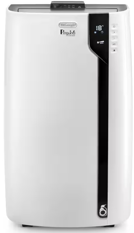 DeLonghi Pinguino PACEX100SILENT, aire acondicionado portátil, panel de control LED, solo ventilador y de deshumidificación, 10 000 BTU/h, Clase A++
