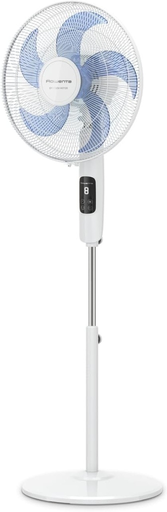 Rowenta VU5450F0, ventilador de pie, Turbo Silence, 8 velocidades, mando a distancia, 35 dB, 55 W