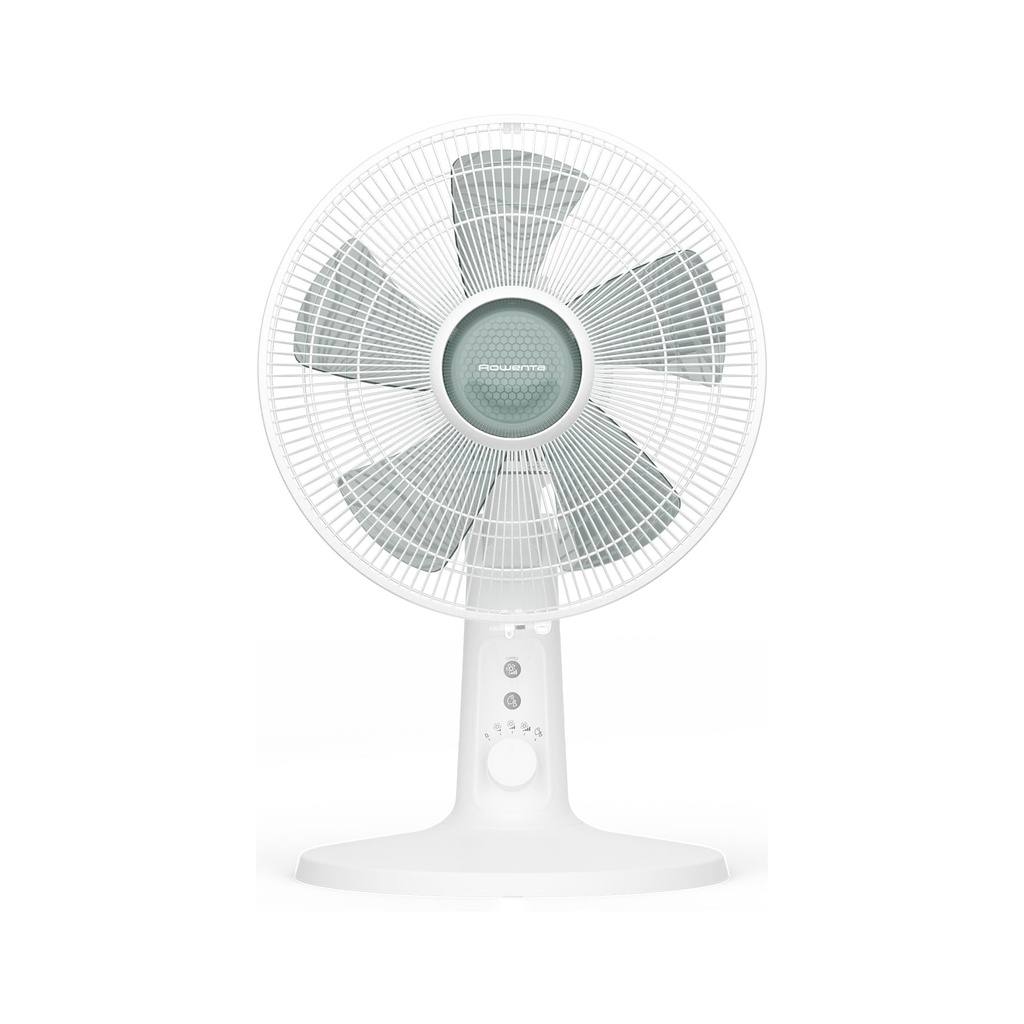 Rowenta VU2740F0, ventilador de mesa, Turbo Silence Extreme, oscilación automática horizontal, 4 velocidades, 32 dB