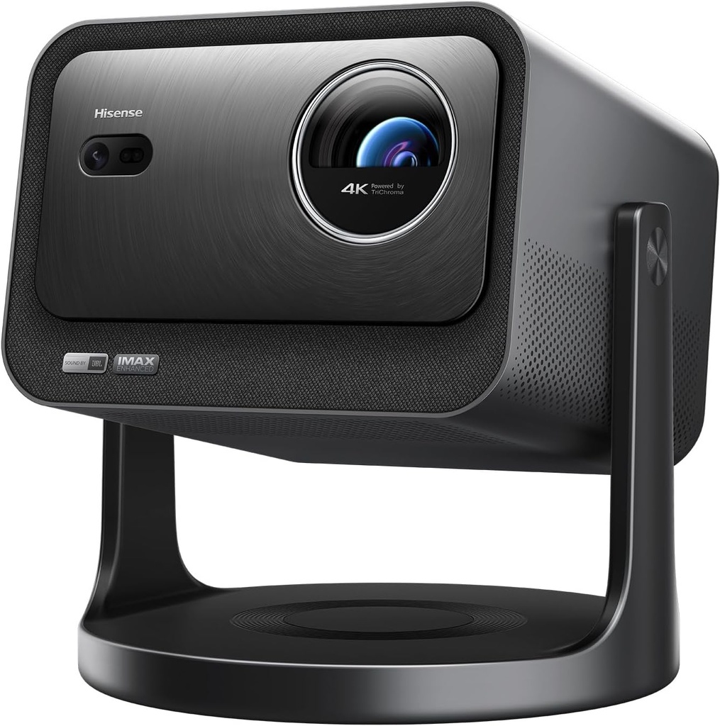 Mini Proyector Hisense Smart Tricroma Hisense UHD 4K, 65 a 300 pulgadas, 2500 Lumenes, Dolby Atmos, Dolby Vision, IMAX enhanced, HDR