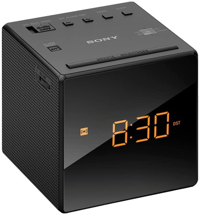 Sony ICF-C1, radio despertador con pantalla LED, FM / AM analógico, negro