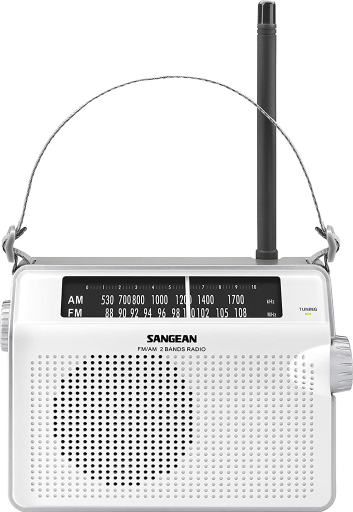 Sangean PR-D6, radio portátil, analógica, FM/AM, blanca