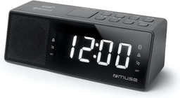 [M172Bt] Muse M172 BT, Radio despertador PLL, Alarma dual, Conexión Bluetooth con emparejamiento NFC, Pantalla LED blanca de 1,2'', Alarma mediante radio, zumbido o Bluetooth, Función posponer y siesta, Entrada aux in, Función de carga USB, Dimmer de 3 variaciones