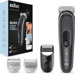 [BG5340] Braun BG5340, afeitadora corporal en seco y húmedo, 3 peines, SkinShield, series 5, negro