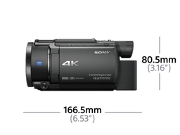 [FDRAX53B] Sony Handycam FDR-AX53 - Videocámara (pantalla de 3", con grabación 4K Ultra HD, lente Zeiss Vario-Sonnar de 26,8 mm, zoom óptico de 20x)