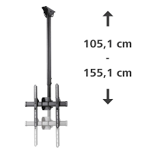 [00118655] Hama 00118655, soporte de techo, de 32" a 65", hasta 50kg, negro