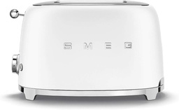 [TSF01WHMEU] Smeg TSF01WHMEU, tostadora, 6 niveles de tostado, dos ranuras, blanco mate