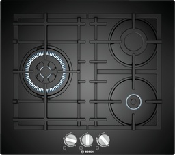 [PNC6B6B90] Bosch PNC6B6B90, Placa de gas, 3 fuegos, ancho 60 cm, serie 4