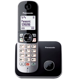 [KXTG6851SPB BLACK] Panasonic KX-TG6851SPB Teléfono Inalámbrico Digital, Unidad Base y Auriculares, Identificador De Llamadas, Bloqueo De Llamadas Molestas Negro
