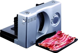 [CF301] Jata CF301, cortafiambres eléctrico compacta, cuchilla de acero, inoxidable, extraíble, regulador de grosor 0 a 15 mm