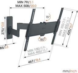 [TVM1443] Vogels TVM1443, soporte de giro, 32" a 65", hasta 25kg