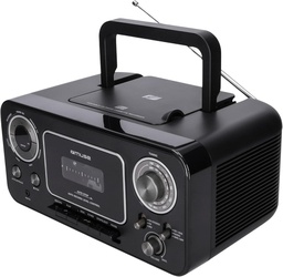 [M182RDC] Muse M-182 RDC, Radio reproductora y grabadora de cassette desde CD o radio, Reproductora de CD/CD-R/CD-RW con canciones programables y función Repetir una/todas, Radio anaógica FM / MW con antena FM telescópica