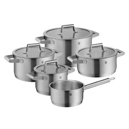 [WMF Diadem Plus 3201112137] WMF Diadem Plus, batería de cocina, 5 piezas, base TransTherm, acero inox
