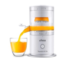 [SQUEEZE & GO] Ufesa Squeeze & go, exprimidor USB, cable USB Type-C, color blanco