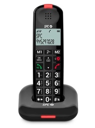 [KAIRO SPC 7612B] SPC Comfort Kairo, teléfono inalámbrico para personas mayores con teclas grandes, negro