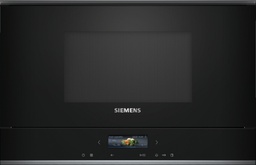[BF722R1B1] Siemens BF722R1B1, Microondas integración, iQ700, Base cerámica sin plato giratorio, 21 Litros, Negro