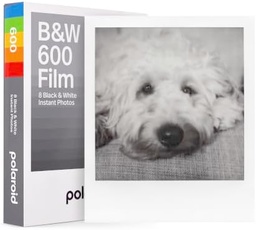 [600 B&W FILM] Polaroid B&W 600, Paquete fotográfico a blanco y negro, marco blanco, compatible now gen 2 y now+ gen 2