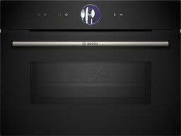 [CMG7761B1] Bosch CMG7761B1, Hornos compactos con microondas, airfry, función crispy, cristal negro, serie 8