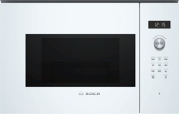 [BFL524MW0] Bosch BFL524MW0, microondas integrable, serie 6, 800w, 20l, asistente de limpieza con agua, blanco