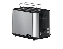 [HT1510] Braun HT101BI, tostadora, 900w, 2 rebanadas, 8 niveles de tostado, inox