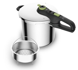 [P2584402] Tefal P2584402, olla a presión secure trendy, 8l, verde con cestillo, 2 programas de cocción