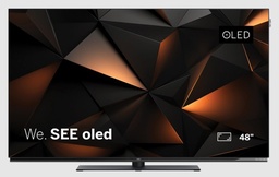 [WE SEE 48 Charcoal black] Loewe We SEE 48, TV OLED 48 pulgadas,UHD 4K, HDR, Wi-Fi y Smart TV, sonido invisible 60W