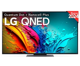 [55QNED87T6B] LG 55QNED87T6B, TV QNED 55", UHD 4K, procesador inteligente 4K α8, Smart TV, DVB-T2 (H.265), negro