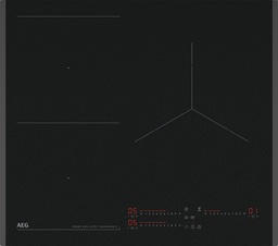 AEG TI63IQ30FZ, placa de inducción, acabado Saphirmatt, 3 zonas de cocción, función puente, Sense Boil&Fry, serie 8000