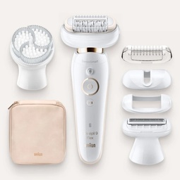 [SES9030] Braun SES9030, depiladora Silk-épil 9, 6 accesorios, Wet & Dry, blanco