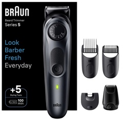 [BT5420] Braun BT5420, afeitadora eléctrica, 40 ajustes de longitud, 4 accesorios, series 5, negro
