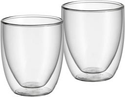 [0901392000] WMF 0901392000, Set 2 vasos, pared capuccino, cristal borosilicatado, 250ml