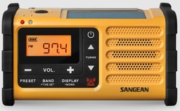 [MMR-88] Sangean MMR-88 , radio de emergencia, manivela y carga solar, AM / FM, amarillo