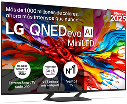 [85QNED93A6] LG 85QNED93A6, TV QNED 85" MiniLed, 4K Ultra HD, 144Hz, webOS 25, procesador α8 AI Gen2, Smart TV