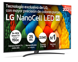 [86NANO81A6A] LG 86NANO81A6A, TV NanoCell 86", 4K Ultra HD, 60Hz, webOS 25