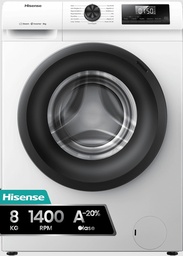 [WF1Q8041BW] Hisense WF1Q8041BW, lavadora de carga frontal, 1400rpm, 8kg, blanca, clase A -20%