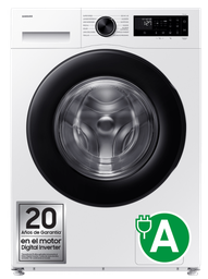 [WW10FG5U34AEEC] Samsung WW10FG5U34AEEC, Lavadora AI 10Kg AI EcoBubble™ Clase A Blanca