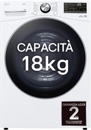 [RH18U8AVCW] LG RH10U8AVCW Secadora con Inteligencia artificial 18kg, D, con Bomba de calor Dual Inverter, Direct Drive , Inox antihuellas , Serie XXL