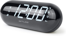 [M19GL] Muse M-19 GL, Radio FM/AM, Pantalla LED de 1,8'', Reloj 24h, Intensidad ajustable (Fuerte / Bajo / Apagado), 20 presintonías de FM, Radio o zumbador, Snooze y sleep