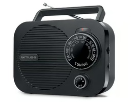 [M050R] Muse M-050 R, Radio portátil, 2 bandas (FM/AM), Antena telescópica, Entrada auxiliar, Funcionamiento con pilas y a la red eléctrica