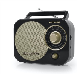 [M055RB] Muse M-055 RB, Radio portátil, 2 bandas (FM/AM), Antena telescópica, Encendido y apagado en el botón de volumen, Entrada auxiliar