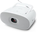 Muse MD-202 RDW / VT, Radio reproductora CD / CD-R / CD-RW con función repetición y canciones programables, Radio analógica FM/MW, Antena telescópica, Entrada auxiliar mini-jack