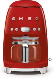 [DCF02RDEU] Smeg DCF02RDEU, Cafetera de Goteo Roja, Estética 50's Style , 1,4 L