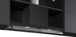 [LJ95BCC60] Siemens LJ95BCC60, campana decorativa integrable, 90 cm, cristal transparente, negro mate, iQ300