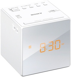 [Icfc1W] Sony ICF-C1, radio despertador con pantalla LED, FM / AM analógico, Blanco
